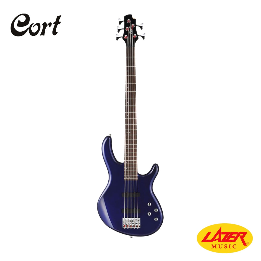 Cort Action Bass V Plus Bass Guitar (Blue)
